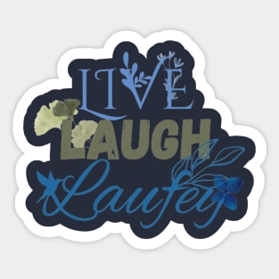 Live Laugh Laufey Blue Sticker